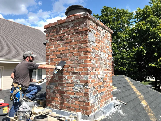 Completed chimney rebuild by Fort Lauderdale Chimney Sweep in Fort Lauderdale, FL