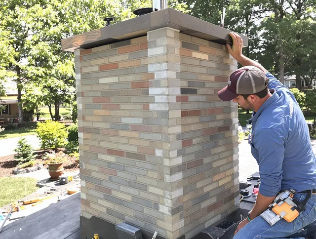 Fort Lauderdale Chimney Sweep completing a modern chimney remodel in Fort Lauderdale, FL