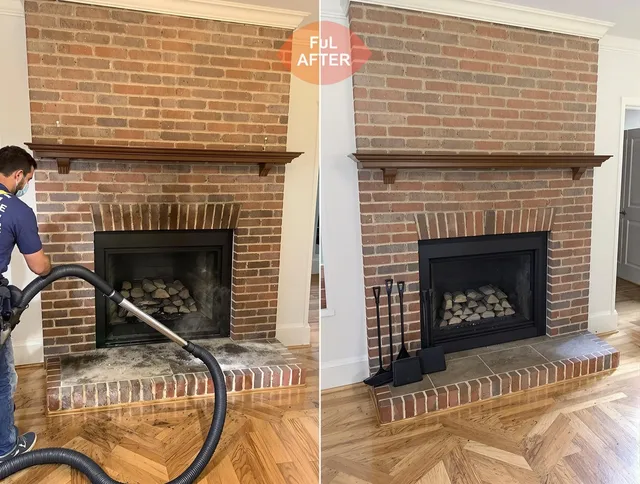 Fort Lauderdale Chimney Sweep carefully sanitizing a fireplace in Fort Lauderdale, FL