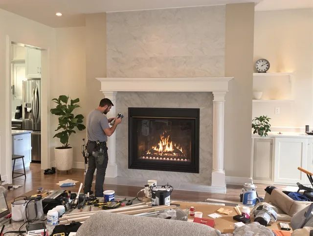 Newly installed fireplace by Fort Lauderdale Chimney Sweep in Fort Lauderdale, FL